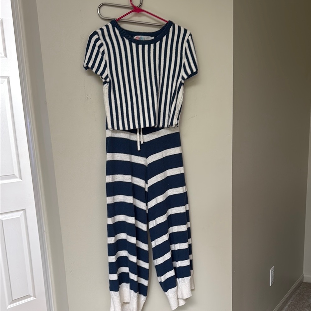 Free People Blue and White Striped set